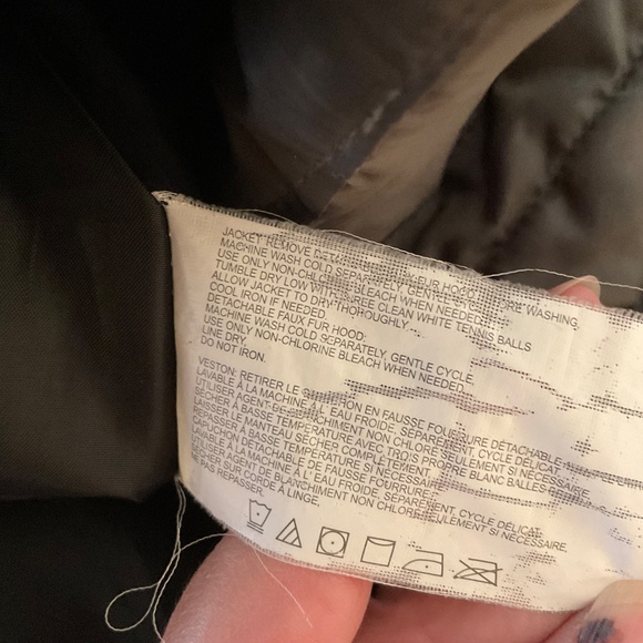 Halifax HFX Women’s Gray Puffer Coat Removable Hood with Faux Fur Sz M - Picture 12 of 13